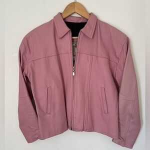 Vintage Pink Leather Jacket